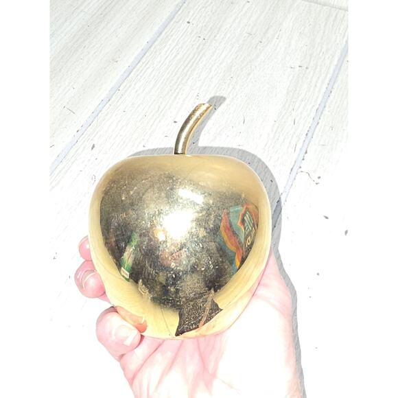 Vintage Solid Brass Apple The Master Teacher Award - Picture 3 of 6